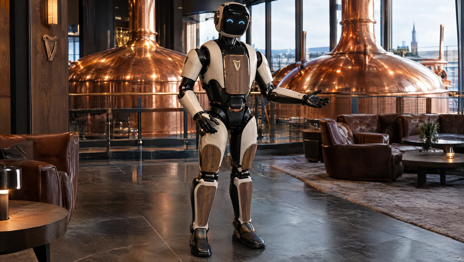 Independent Guinness inspired robot concept, not an official product