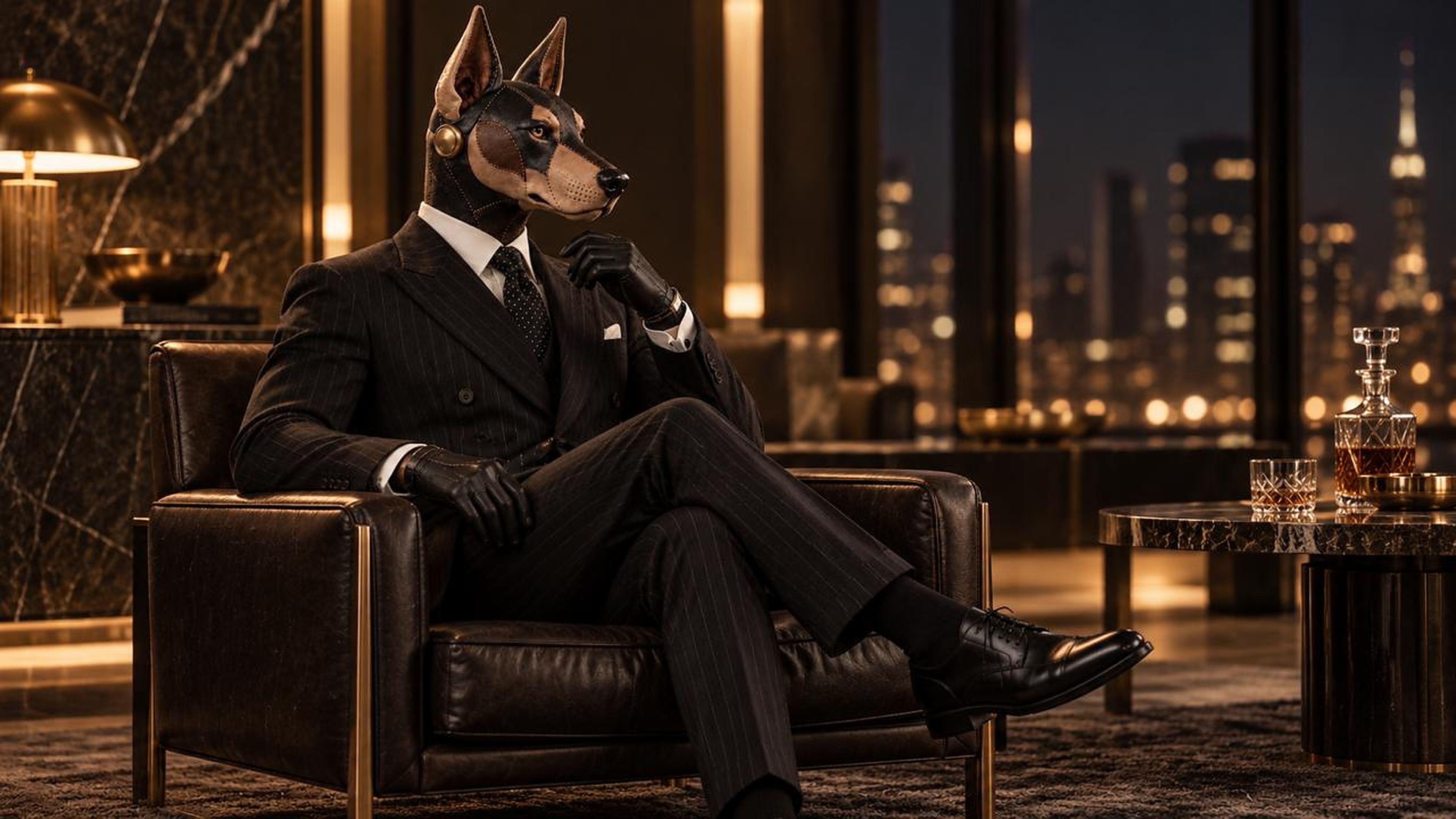 The Gentleman in a tailored black suit