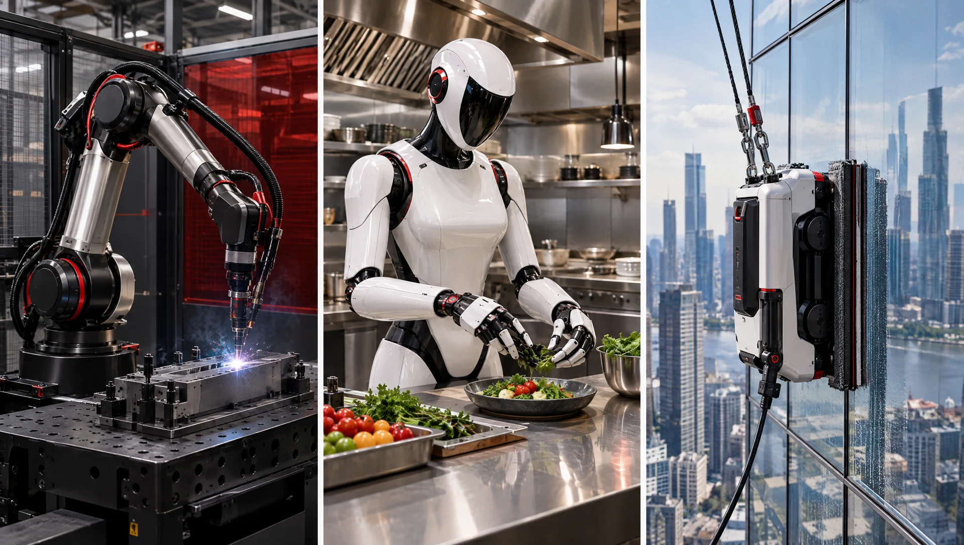 Welding, kitchens and facade work concept board